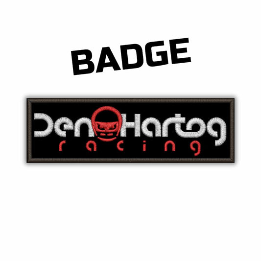 DHR BADGE 3X10CM ZWART