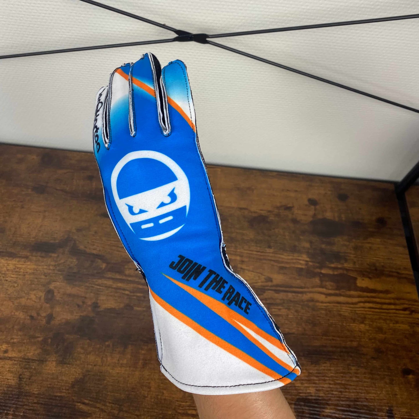 DHR KARTHANDSCHOENEN PERFORMANCE - BLAUW-WIT