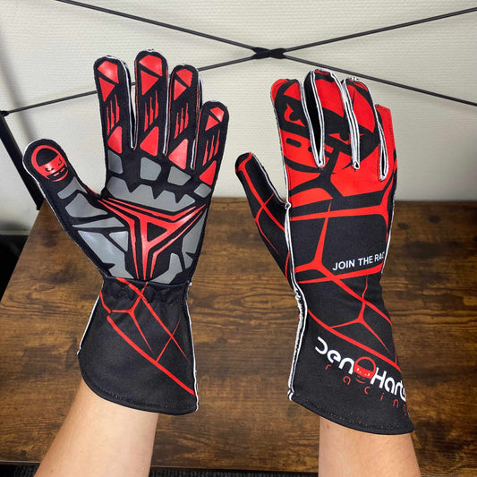 DHR KARTHANDSCHOENEN PERFORMANCE - ROOD-ZWART